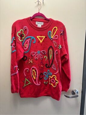 Western Kennel Club Red Embroidered Crewneck Sweater